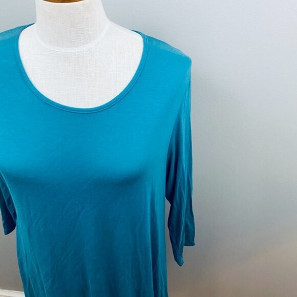Simply Southern Shift Dress Womens Medium Blue Round Neck Preppy Basic Layering - Picture 3 of 7